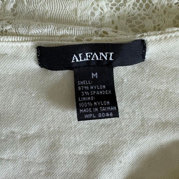 Vintage Ivory White V-neck Short-sleeve Lace Top Stretch Fitted Y2K Rafaella - Picture 5 of 7